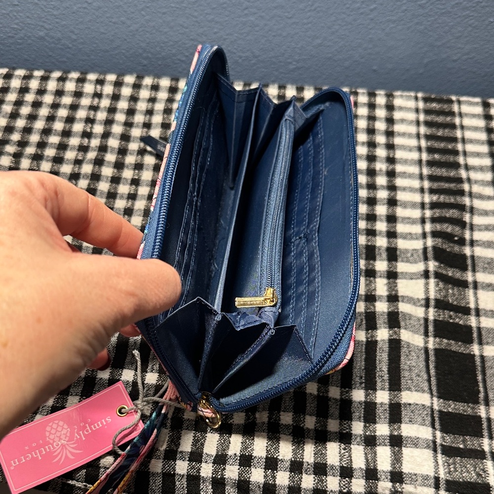 Floral Blue and Pink Wallet by Simply Southern NWT - Picture 6 of 8